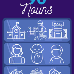 First 90 Nouns E-Flash Cards- Mobile Version, No-Print Required