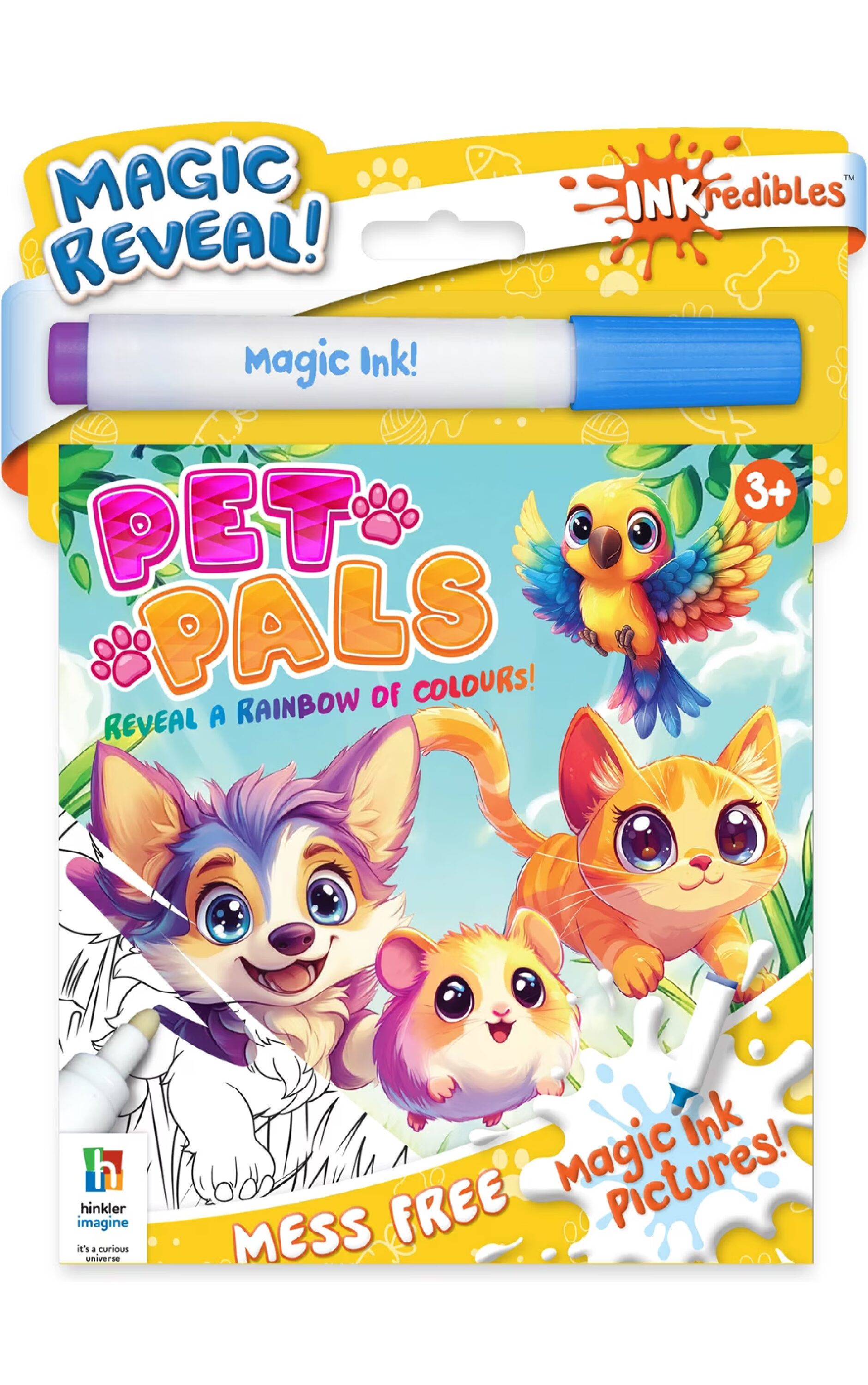 INKredibles Magic Reveal Pet Pals Mess Free Magic Ink Colour and Activity Book