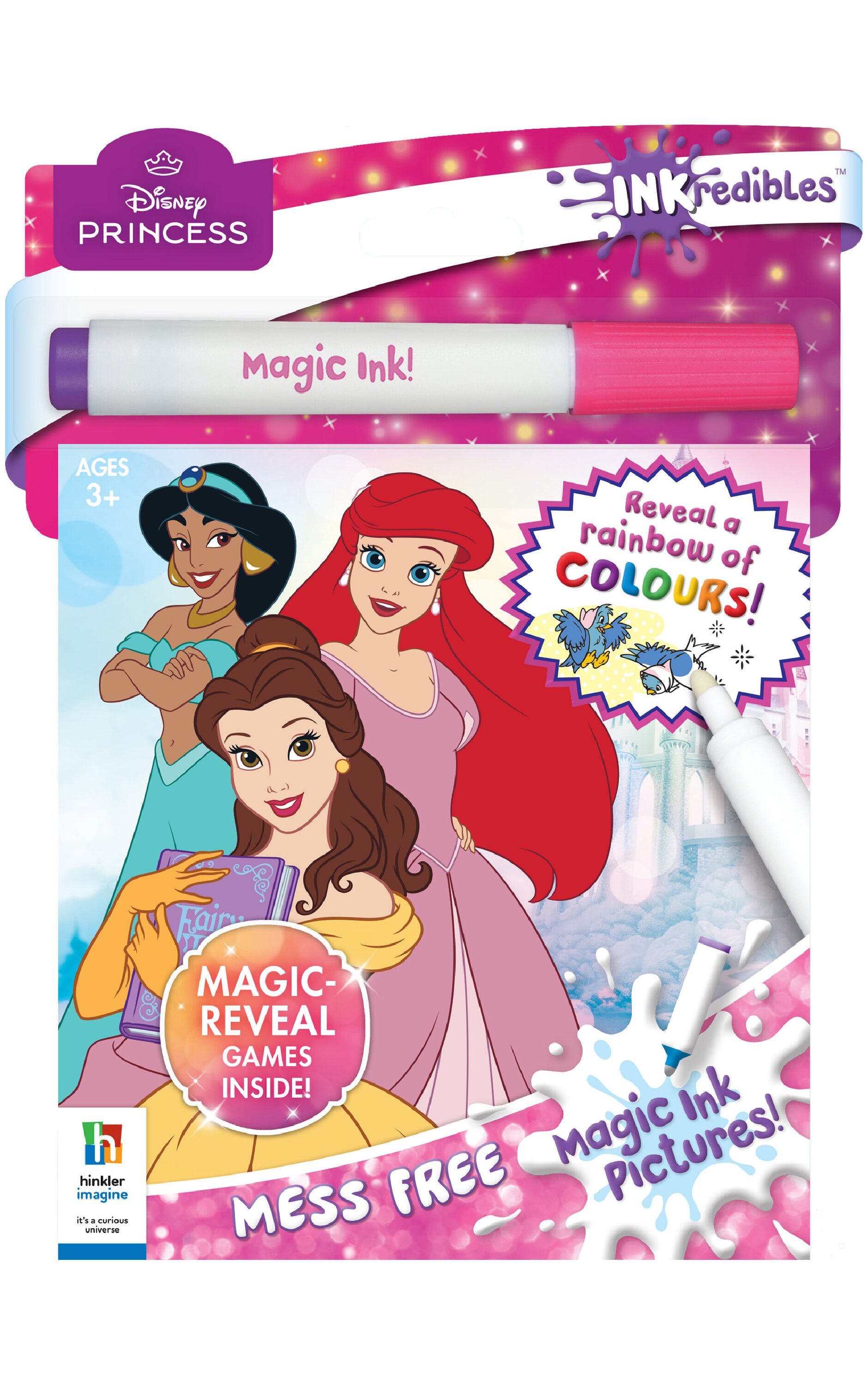 INKredibles Disney Princess Magic Ink Pictures Colour and Activity Book